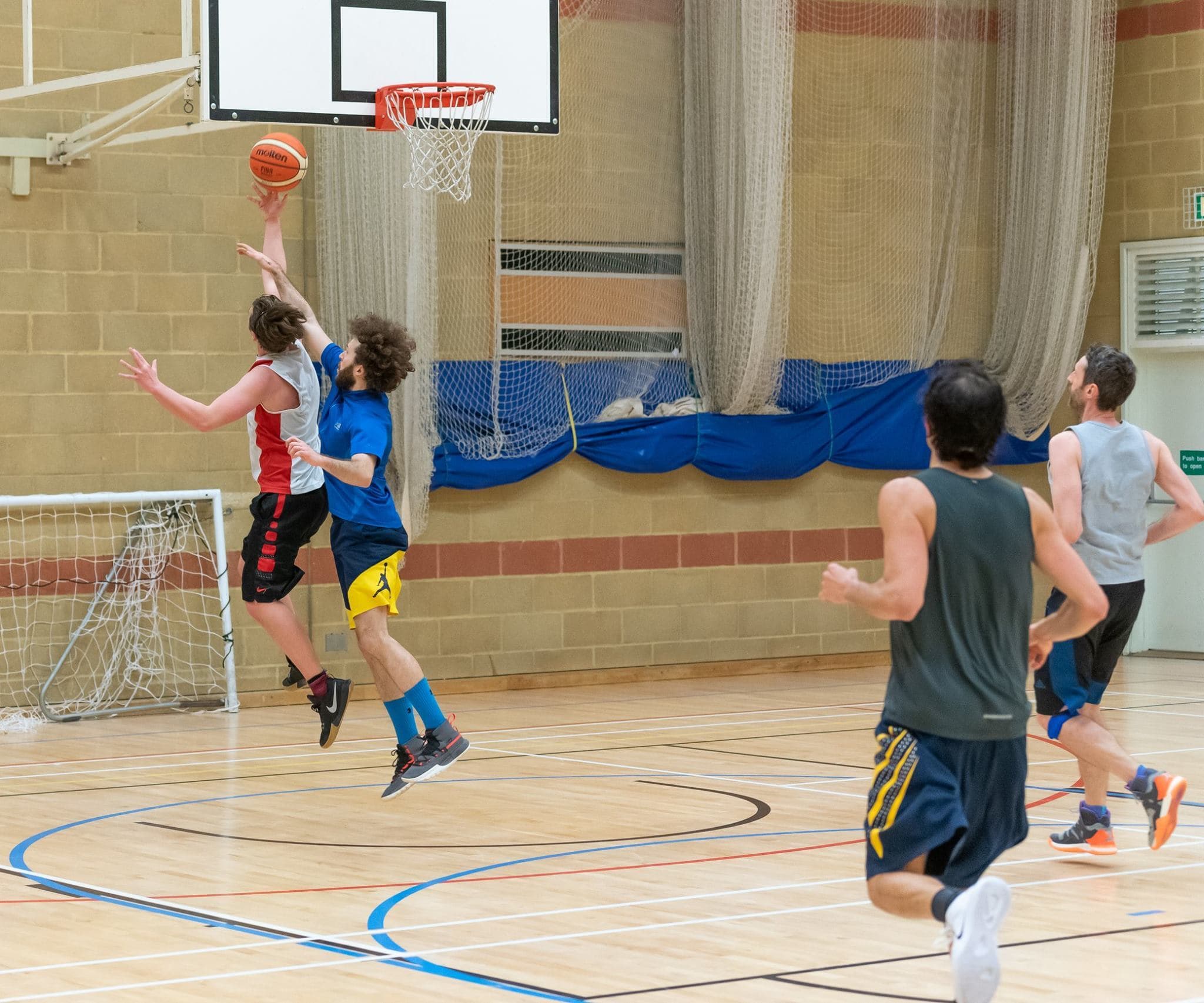 Basketball in the sports hall